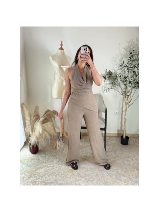 Combi-pantalon Beige - Élégant, décontracté-chic