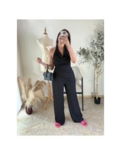 combi-pantalon noir - chic, élégant, décontracté chic