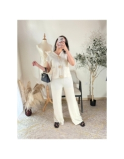 ensemble coordonné blanc cassé - chic | AK Fashion Shop