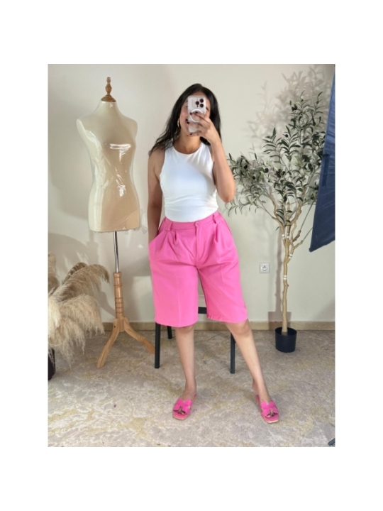 short rose fuchsia - décontracté chic | AK Fashion Shop