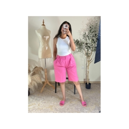 short rose fuchsia - décontracté chic | AK Fashion Shop