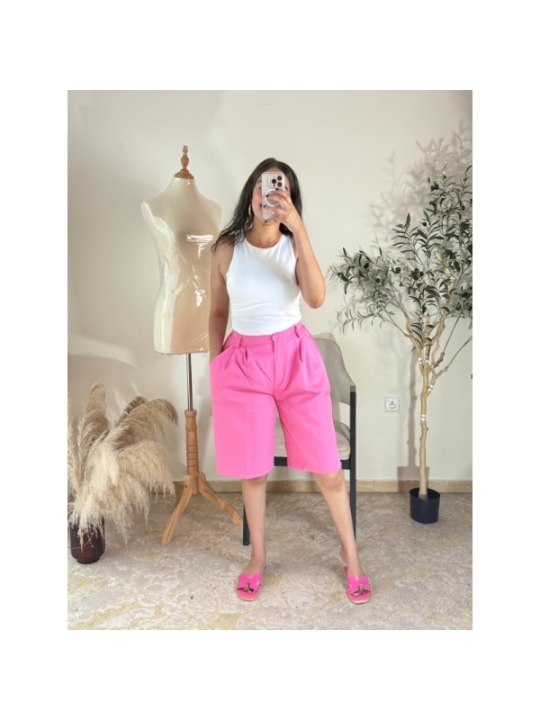 short rose fuchsia - décontracté chic | AK Fashion Shop