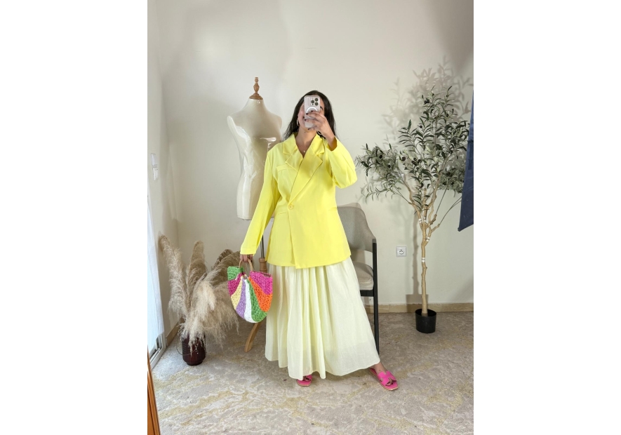 Veste Jaune - Chic décontracté | AK Fashion Shop
