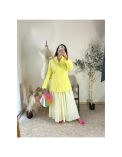 Veste Jaune - Chic décontracté | AK Fashion Shop