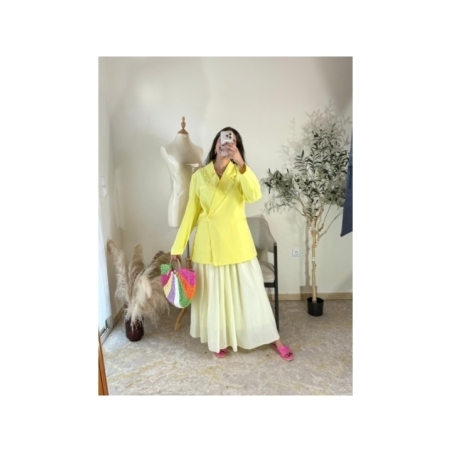 Veste Jaune - Chic décontracté | AK Fashion Shop