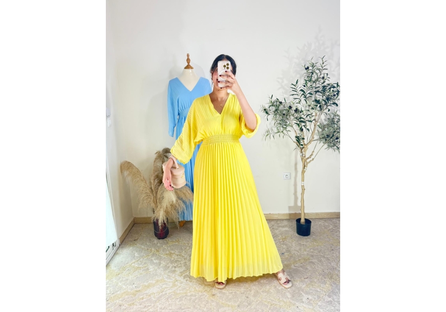 robe jaune - élégant et décontracté | AK Fashion Shop