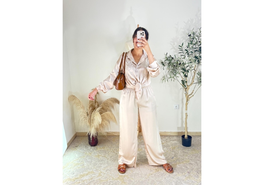 ensemble beige clair - chic décontracté | AK Fashion Shop